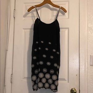 Miami Floral black sleeveless dress size small.